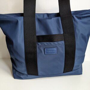 Rebecca Minkoff Large Satin Nylon Tote Handbag in Blue